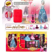叶罗丽娃娃的房子大别墅正品夜萝莉仙子29cm冰公主娃娃衣橱全套装 冰公主精灵之旅 叶罗丽29CM娃娃--正版过家家套