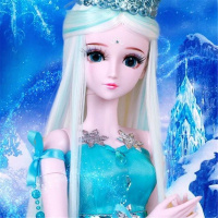 娃娃正品莫纱莫沙莫莎精灵梦夜萝莉60厘米洋娃娃玩具女孩 新款冰公主 [60厘米正版]送六件套梳妆包