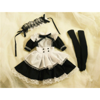 60厘米叶罗丽娃娃衣服夜萝莉仙子改妆叶萝莉换装连衣裙套装公主裙 亲亲小女仆 60厘米衣服胸围24cm可穿)