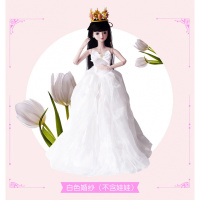 叶罗丽改妆娃娃衣服鞋子夜萝莉仙子假发叶萝莉换装头发全套配件 婚纱公主衣服 娃娃配饰不包含娃娃