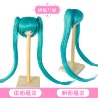 叶罗丽娃娃头发假毛假发叶萝莉BJD/SD60cm高温丝改妆娃娃渐变头发 绿色双马尾 60厘米娃娃假发