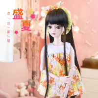 叶罗丽叶萝莉仙子卧室房子夜萝莉60厘米娃娃的床家具娃娃睡衣 [夏季睡衣]盛夏(含头花) 60cm娃娃睡衣