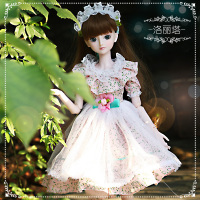 叶罗丽娃娃公主裙夜萝莉服装/衣服BJD娃娃连衣裙换装婚纱礼裙礼服 花色粉色洛丽塔衣服 60厘米娃娃适用服饰