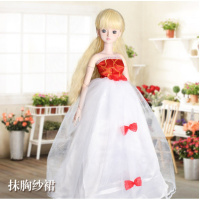 叶罗丽娃娃公主裙夜萝莉服装/衣服BJD娃娃连衣裙换装婚纱礼裙礼服 抹胸长裙 只是衣服,不含娃娃和其他