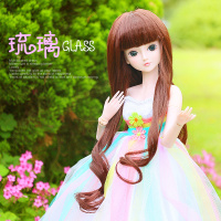 叶罗丽娃娃公主裙夜萝莉服装/衣服BJD娃娃连衣裙换装婚纱礼裙礼服 琉璃(配头纱) 60厘米娃娃适用服饰