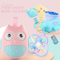 不倒翁玩具婴儿3-6-9-12个月宝宝儿童小孩0-1岁大号不到翁8-7 眨眼不倒翁(粉)+曼哈顿球+飞机故事机+鹿蟹牙胶