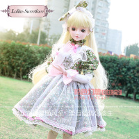 叶罗丽娃娃公主裙夜萝莉服装/衣服BJD娃娃连衣裙换装婚纱礼 洛丽塔SweetLove服饰(含头花) 60厘米娃娃适用服饰