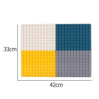 【积木桌配件】儿童积木收纳桶椅子面板多功能拼装力宝宝玩具 新款马卡龙桌面（大颗粒）