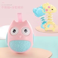 婴儿玩具0-1岁手摇铃音乐节奏棒男女小孩宝宝3-6-8-12个月57 音乐棒[粉]+鹿蟹牙胶