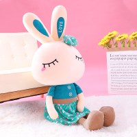 。可爱兔子毛绒玩具公仔儿童玩偶女孩生日抱枕小白兔公主布娃 蓝色裙子兔 90cm[收藏]