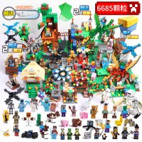 。legao我的世界积木玩具2019男孩女孩系列拼装拼图智力 大风车丛林基地旗舰版