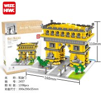 。微积木小颗粒兼容legao钻石拼装模型玩具成年高难度成人世界建 凯旋门[1398PCS]收藏送灯饰