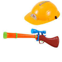 。光头强电锯 熊出没玩具伐木锯树套装声光投影2-3-7岁男孩玩 投影枪+帽子 官方标配