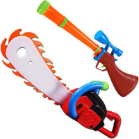 。光头强电锯 熊出没玩具伐木锯树套装声光投影2-3-7岁男孩玩 10代电锯+枪 官方标配