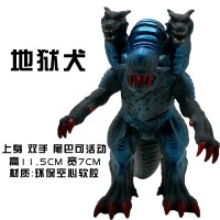 。。软胶超人奥特怪兽曼捷德罗布赛罗艾雷德王美尔巴哥莫拉儿童玩 浅灰色A20犬