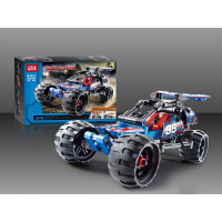 。得高积思积木回力拼装积木赛车男孩科技系列汽车拼装玩具模 3411越野赛车