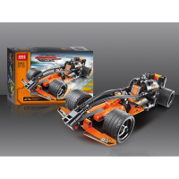 。得高积思积木回力拼装积木赛车男孩科技系列汽车拼装玩具模 3413方程式赛车