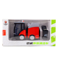 凯迪威合金工程车模型废水回收运输车污水处理车环卫车儿童玩具 铠威垃圾车红色