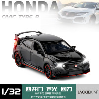 1:32本田十代新TYPER红标思域合金车模声光玩具仿真汽车模型摆件 黑色简装