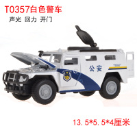 合金警车120救护车模型仿真油罐车洒水车流动警务室儿童玩具 T0357白色警车