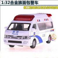 彩珀合金车模型儿童玩具车120救护车110警车带警灯警笛可开 合金族面包警车(非盒装)