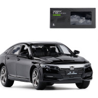 本田雅阁十代合金汽车模型仿真六开轿车声光回力儿童玩具 黑色