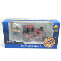 精邦1:50合金双钢轮压路机模型仿真大号工程车金属压路车儿童玩具 精邦双缸轮压路机红色