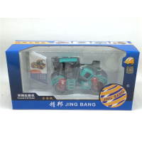 精邦1:50合金双钢轮压路机模型仿真大号工程车金属压路车儿童玩具 精邦双缸轮压路机蓝色