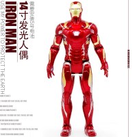 漫威复仇者联盟4大号钢铁侠蜘蛛侠人偶手办玩具发光模型3周边 钢铁侠[送礼推荐] 漫威正版