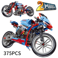 兼容乐高得高积木3373山地摩托车机械科技系列拼装模型男孩子玩具 街头摩托车