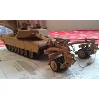 小号手二战美军m1a2坦克模型仿真1/35履带式M1A1拼装坦克世界军事 1/35M1A1带扫雷轮