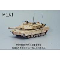 小号手二战美军m1a2坦克模型仿真1/35履带式M1A1拼装坦克世界军事 模型+胶水+油漆3瓶
