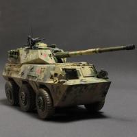 小号手军事拼装反坦克炮模型火炮 1/35大炮车中国PTL02轮式突击炮 模型+胶水