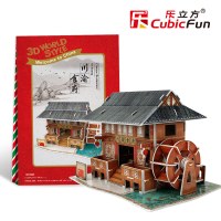 乐立方拼图立体3d模型成人diy玩具高难度手工制作纸房子legao 川渝食府