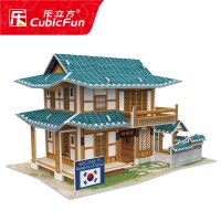 乐立方拼图立体3d模型成人diy玩具高难度手工制作纸房子legao 糕点屋