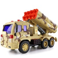 导弹车模型军事大号电动男童小孩宝宝儿童玩具车男孩婴幼儿小汽车 迷彩黄d款