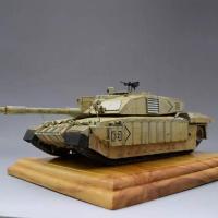 小号手拼装军事模型00323仿真1/35英国军用挑战者2型主战坦克战车 模型+胶水+工具+上色笔+油漆3瓶+稀释剂