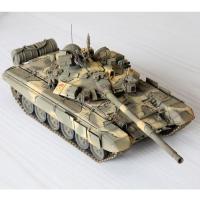小号手拼装军事坦克模型1/35俄罗斯T90主战坦克05560 模型+胶水+制作工具套+油漆4瓶+稀释剂+上色笔15支