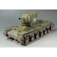 小号手拼装军事模型1/35电动M1A1德国豹2A6公羊坦克98式59D式坦克 KV-2