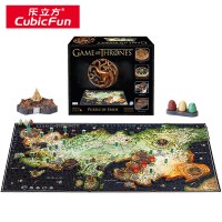 正版城堡模型周边冰与火之歌地图手办权利立体拼图樂高 厄斯索斯4D拼图