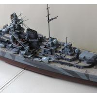 小号手拼装军舰模型仿真1/700提尔皮茨战列舰战舰世界舰船模05712 模型+胶水+油漆5瓶