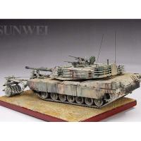 小号手拼装军事模型 00336 仿真1/35 美国M1A1主战坦克带扫雷滚轮 模型+胶水+工具套