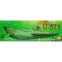 小号手拼装军事模型1/144仿真德国核潜艇U-571潜水艇成人手工制作 模型+胶水