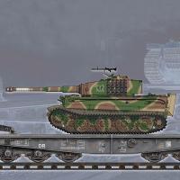 小号手拼装坦克模型1/35德国80吨拖板搭载虎1重型坦克后期型00224 模型+胶水