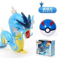 庄臣玩具男孩儿童精灵宝可梦皮卡丘变形公仔精灵球喷火龙妙蛙种子 暴鲤龙