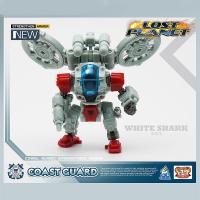 MFT动力服 变形玩具金刚 海岸警卫队CG01白鲨CG02红龙 戴亚克隆 白色CG01