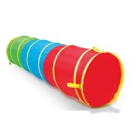 儿童帐篷便携玩具屋室内阳光隧道钻洞幼儿园宝宝早教玩具爬行筒 红绿蓝拼色通道 180cm