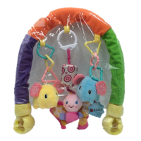 婴儿推车挂件儿床铃床挂0-1岁宝宝摇椅摇铃音乐车夹架子玩具 (薄膜装)蝴蝶多挂钩款无音乐