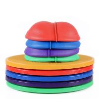 跳跳球儿童蹦蹦球加厚弹跳球玩具平衡踏板弹力球健身运动 圆板紫色蹦蹦球+打气筒+气针