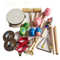 奥尔夫儿童打击乐器玩具 幼儿园小学生16件打击套装组合教具 木质11件套